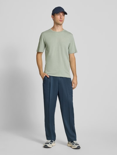 JACK & JONES t-shirt o kroju regular fit z mieszanki bawełny model 'Organic' Miętowy melanż 1