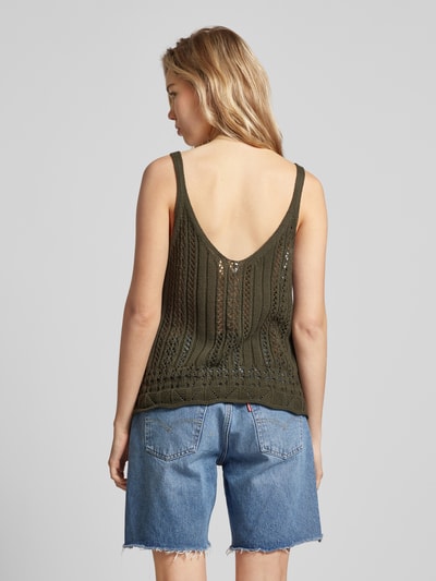 Only Stricktop mit Spaghettiträgern Khaki 5