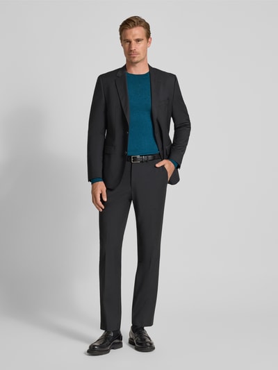 MCNEAL Sweter z dzianiny z prążkowanymi wykończeniami Petrol melanż 1