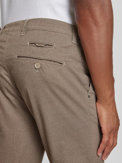 Brax Regular fit chino met paspelzak, model 'FABIO' Beige - 3