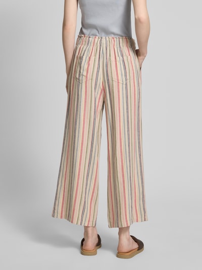 Christian Berg Woman Wide leg linnen culotte met strikceintuur Ecru - 5