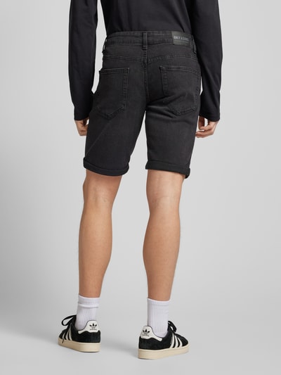 Only & Sons Regular Fit Jeansshorts im 5-Pocket-Design Modell 'PLY' Black 5