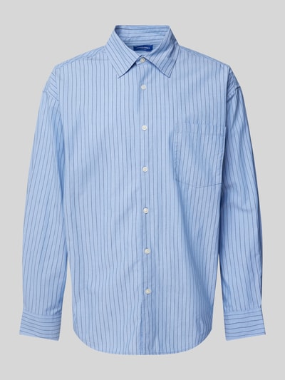 JACK & JONES Oversized Freizeithemd mit Brusttasche Modell 'ATLAS' Blau 2