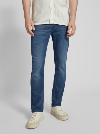 Mustang Slim fit jeans met labelpatch, model 'VEGAS' Blauw - 4