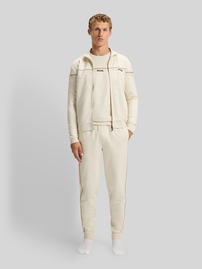 BOSS Regular Fit Jogginghose aus reiner Baumwolle Offwhite 1