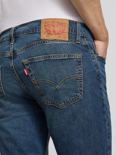 Levi's® Jeansy o kroju slim fit z mieszanki bawełny model '511®' Ciemnoniebieski 3