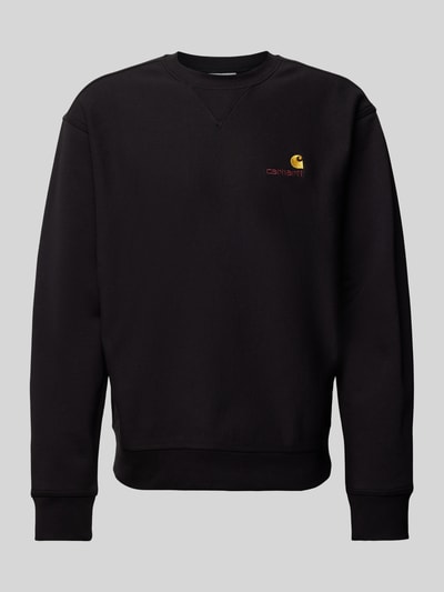 Carhartt Work In Progress Sweatshirt mit Label-Stitching Black 2