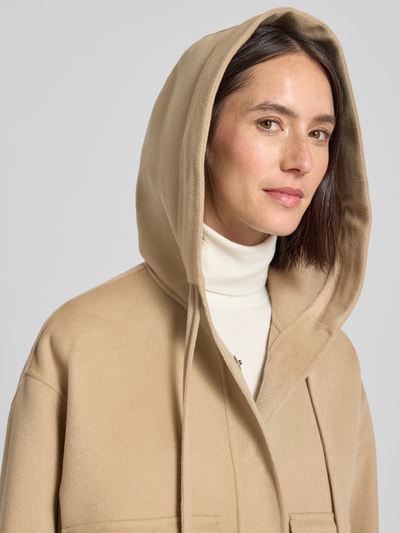 Weekend Max Mara Regular Fit Jacke mit Kapuze aus Woll-Mix Modell 'GARY' Camel 3