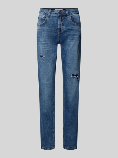 Angels Boyfriend jeans in verkorte pasvorm, model 'SEQUIN' Donkerblauw - 2