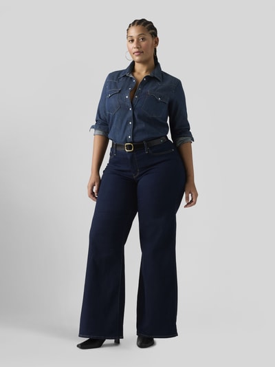 Levi's® 300 Wide leg jeans van katoenmix in 5-pocketmodel Marineblauw - 6