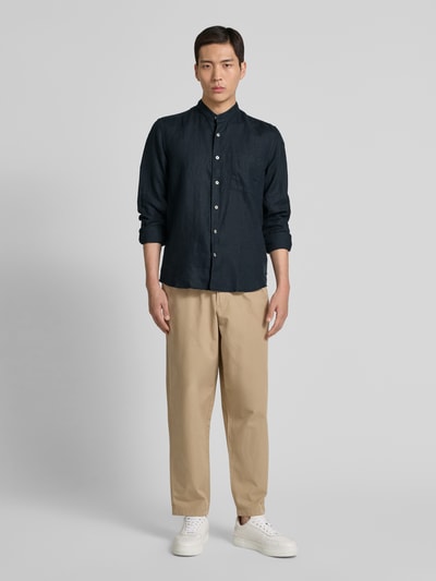 Marc O'Polo Regular Fit Freizeithemd aus reinem Leinen Dunkelblau 1