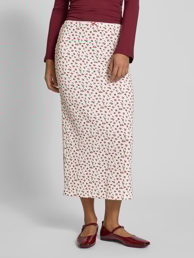 Noisy May Spódnica midi z ozdobną kokardą model ‘STELLA’ Biały 4