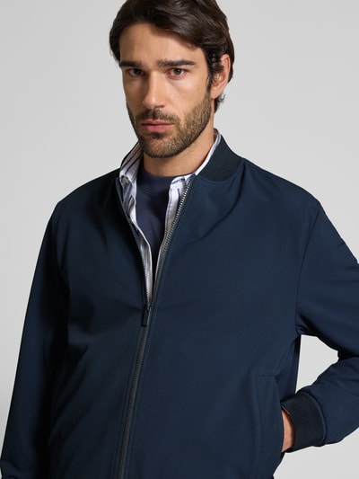 BOSS Regular Fit Blouson mit feiner Struktur Modell 'HANRY' Marine 3
