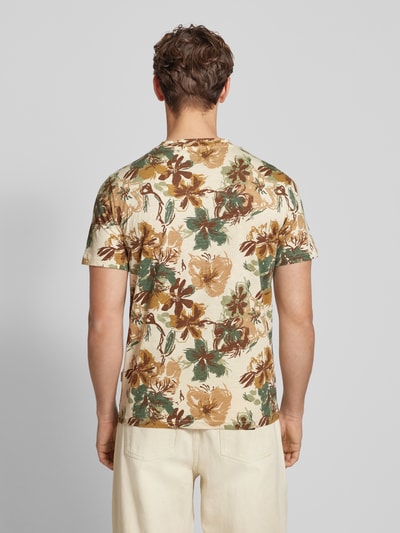 Blend T-Shirt mit geripptem Rundhalsausschnitt Modell 'JEMO' Oliv 5