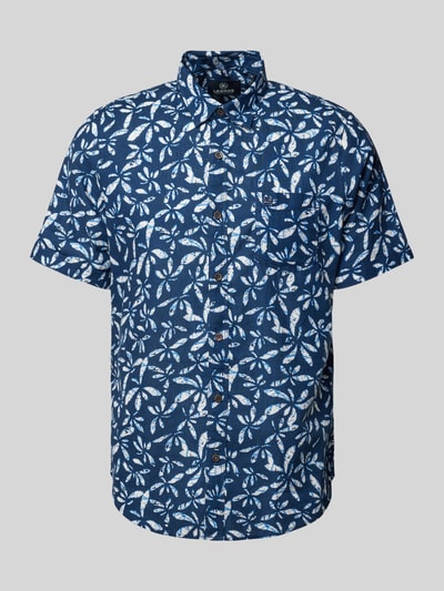 Lerros Slim fit vrijetijdsoverhemd met all-over print Donkerblauw - 2