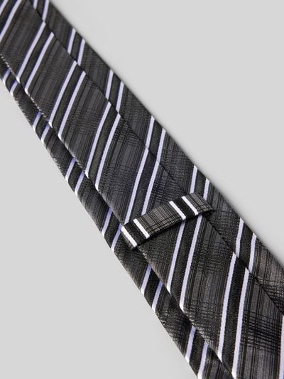 Monti Zijden stropdas met all-over print (7 cm) Grafiet - 3