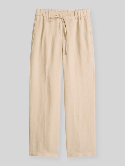Marc O'Polo Wide Leg Hose aus reinem Leinen Sand 2