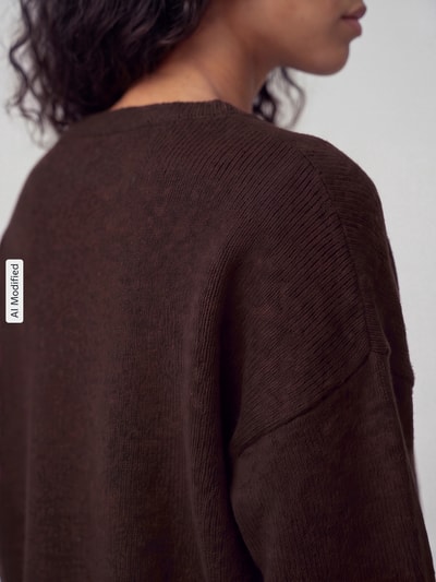 ONLY Pullover met tijgermotief-intarsia Chocoladebruin - 3