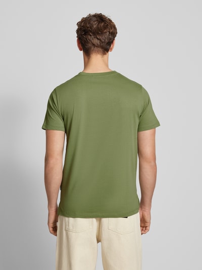 Blend T-Shirt mit geripptem Rundhalsausschnitt Modell 'BHJEM' Oliv 5