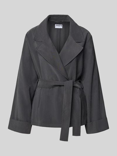 Jake*s Casual Jack met strikceintuur Donkergrijs - 2