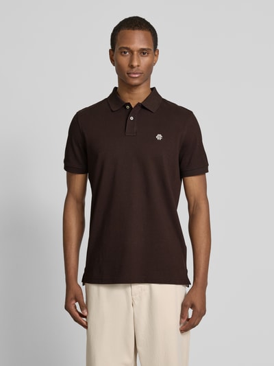 MCNEAL Regular Fit Poloshirt mit Knopfleiste und Label-Stitching Schoko 4