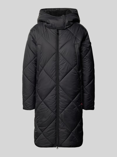 Produktfoto, Steppmantel mit Zweiwege-Reißverschluss Modell 'RICHELLE' von Frieda & Freddies, Regular Fit, schwarze Steppoptik, Kapuze, glatte Textur