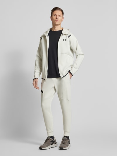 Under Armour Sweatjacke mit Label-Print Offwhite 1