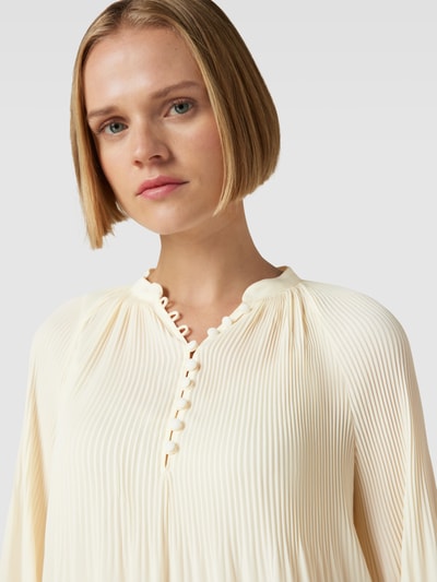 Lauren Ralph Lauren Blouse met plissévouwen, model 'VERSILLA' Offwhite - 3