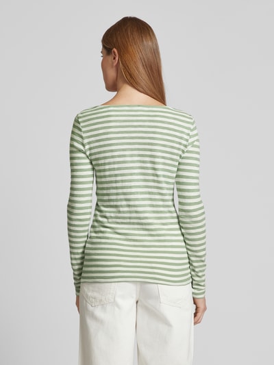 Marc O'Polo Langarmshirt aus Baumwoll-Slub-Jersey mit Streifenmuster Mint 5