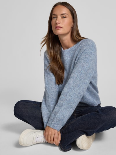 Drykorn Strickpullover aus Alpaka-Mix Modell 'PEMIRI' Hellblau Melange 3