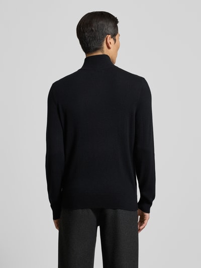 BOSS Regular fit schipperstrui van een mix van scheerwol en kasjmier, model 'HEMARLO' Zwart - 5