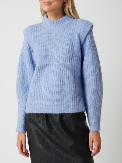 Vero Moda Pullover mit Ballonärmeln Modell 'Pekan' Hellblau 4