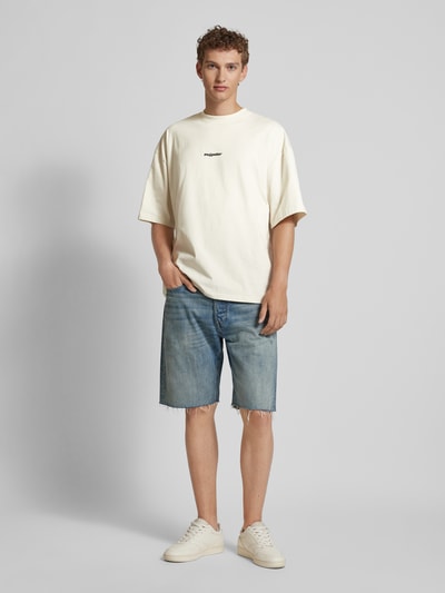 Pegador Oversized T-Shirt mit Label-Print Modell 'HUSSEY' Offwhite 1