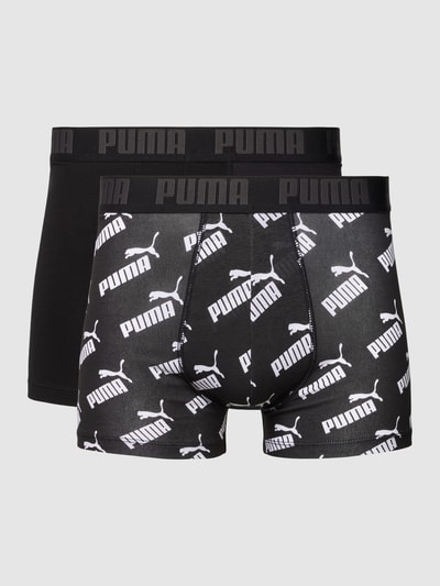 Puma Trunks mit Label-Print im 2er-Pack Black 1