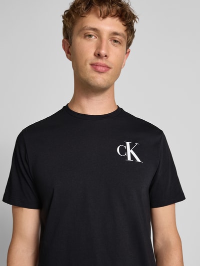Calvin Klein Jeans T-Shirt mit Label-Print Black 3