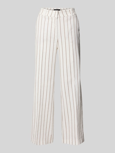 Cambio Verkürzte Stoffhose aus Leinen-Mix mit Baumwoll-Anteil Modell 'CALIFORNIA' Offwhite 2