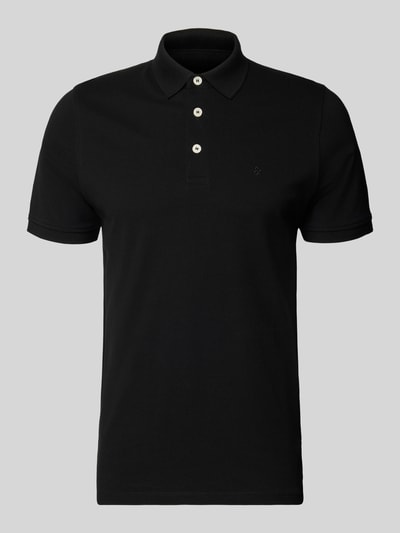 Jack & Jones Regular fit poloshirt met labelstitching, model 'PAULOS' Zwart - 2