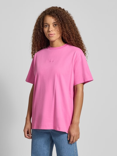 OH APRIL Oversized T-shirt met print aan de achterkant Felroze - 4