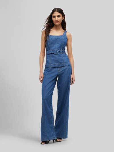 Tommy Hilfiger Regular Fit Blusentop aus reiner Baumwolle Bleu Melange 1