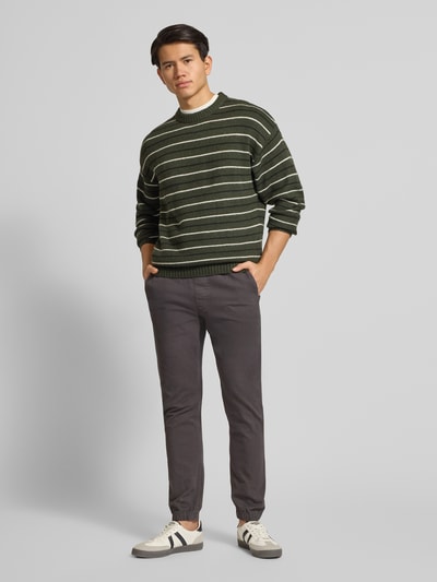 Tommy Jeans Slim fit chino van katoenmix Antraciet - 1