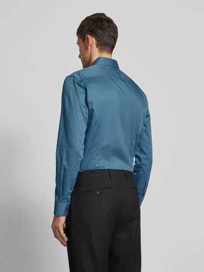 Jake*s Slim fit zakelijk overhemd met kentkraag Blauw - 5