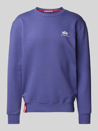 Alpha Industries Sweatshirt mit Label-Print Lila 2