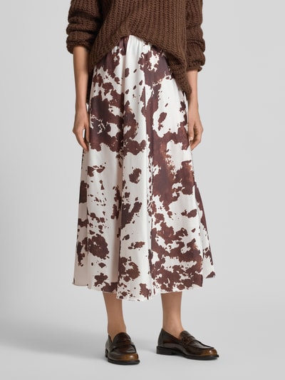 ZABAIONE Midirok met elastische band, model 'Na44ia' Middenbruin - 4