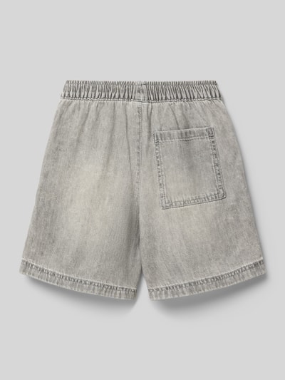 Produktfoto, Loose Fit Pull on Jeansshorts aus reiner Baumwolle von s.Oliver RED LABEL, graue Denim-Optik, elastischer Bund, Gesäßtasche