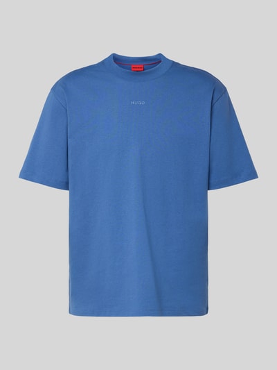 HUGO T-Shirt mit Label-Print Modell 'Dapolino' Rauchblau 2