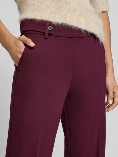 Tom Tailor Straight leg broek van viscosemix Bordeaux - 3