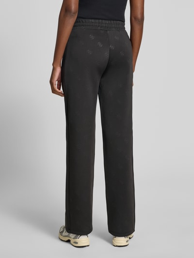 GUESS Activewear Wide Fit Sweatpants mit Allover-Logo-Print Modell 'Calista' Black 5