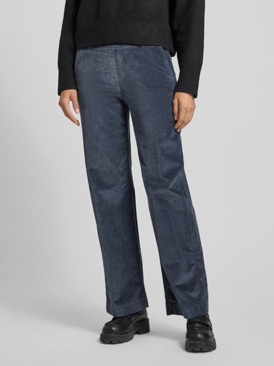 Raphaela By Brax Slim Fit Cordhose mit elastischem Bund Modell 'Pam Flared' Anthrazit 4