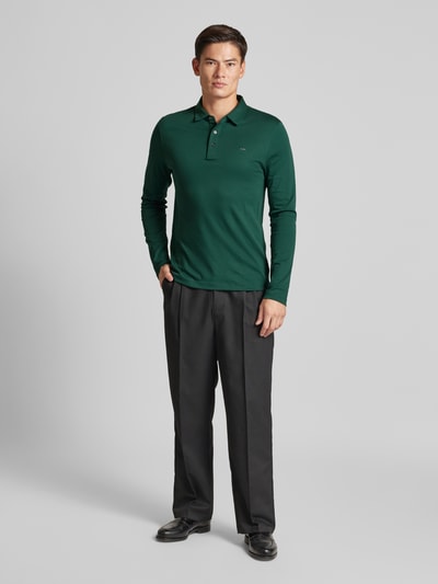 Michael Kors Regular fit poloshirt met labelstitching Donkergroen - 1