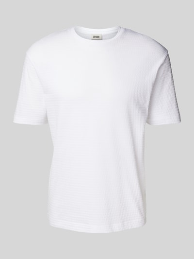 Drykorn T-Shirt mit Strukturmuster Modell 'GILBERD' Weiss 2